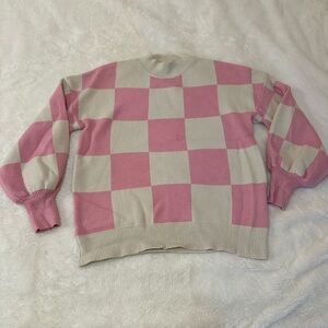 Zesica Checkered Sweater | Size M